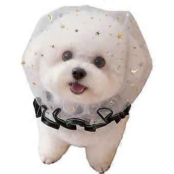 Breathable Adjustable Dog Mesh Head Cover Stops Licking Biting for Cats Dogs