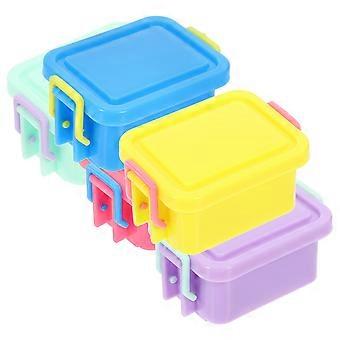 5pcs casa de bonecas caixa de armazenamento mini recipientes de armazenamento miniatura recipiente boneca casa decors