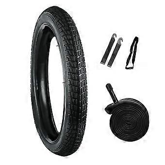 Bike Tire 12x1.75 with Inner Tube Thickened Rubber Grooved Anti Slip Strong Grip for Kids Bicycle Cycling Parts