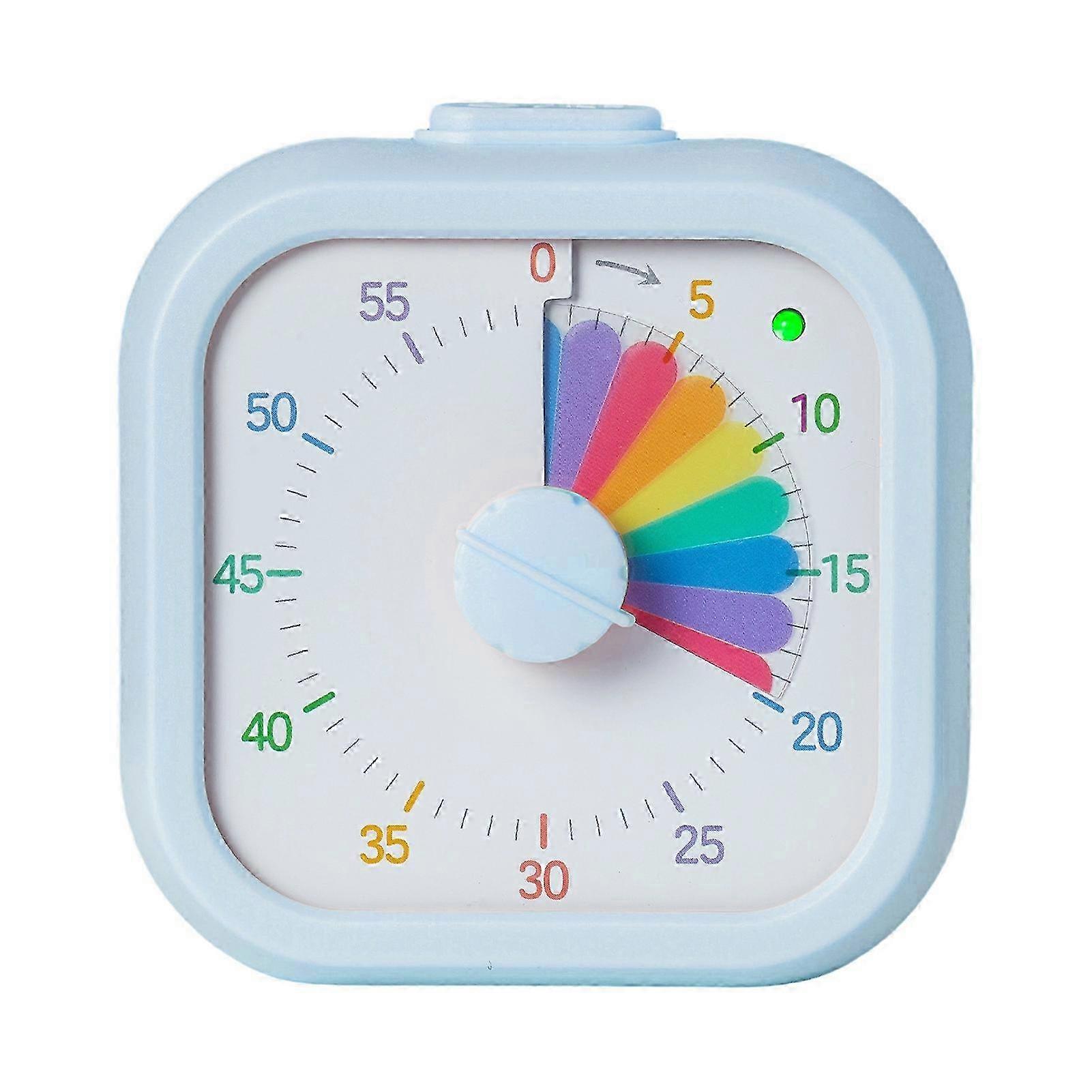 Visual Timer compatible with Kids 60 Minute Rainbow Countdown with Silent Pause Function Dual Sound Light