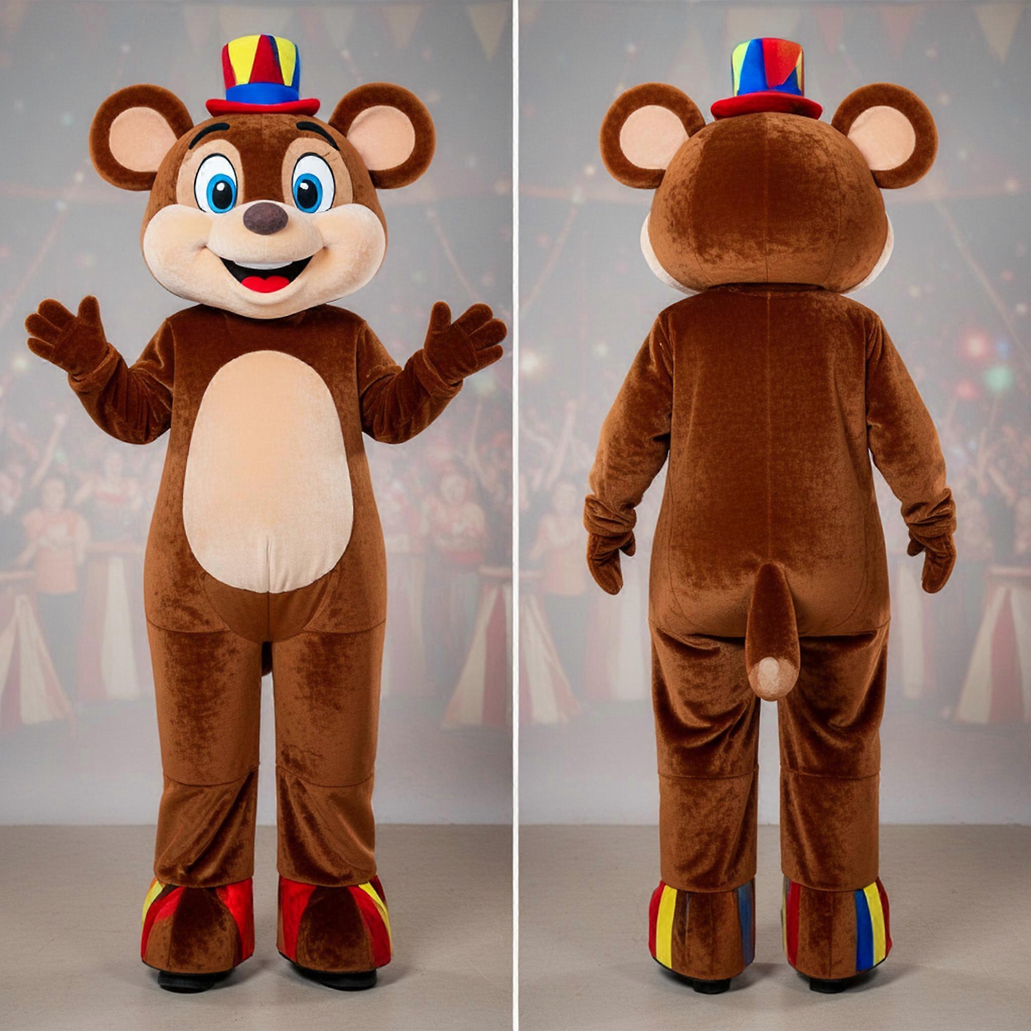 MASTICOT Burnt Orange Towering Stilt Walker Mascot