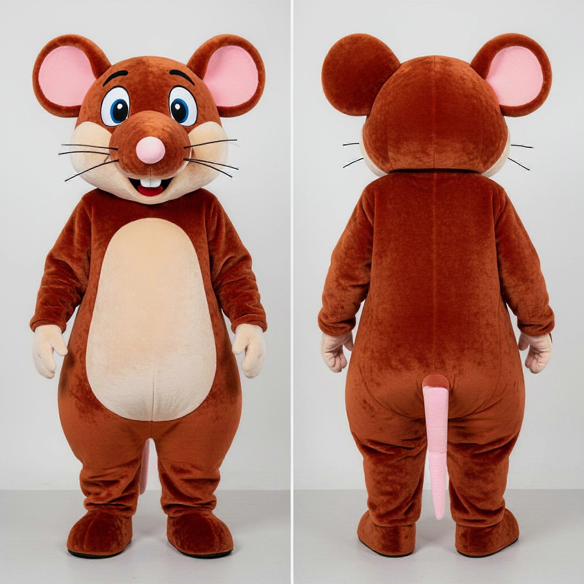 MASTICOT Rust Orange Playful Rat Mascot