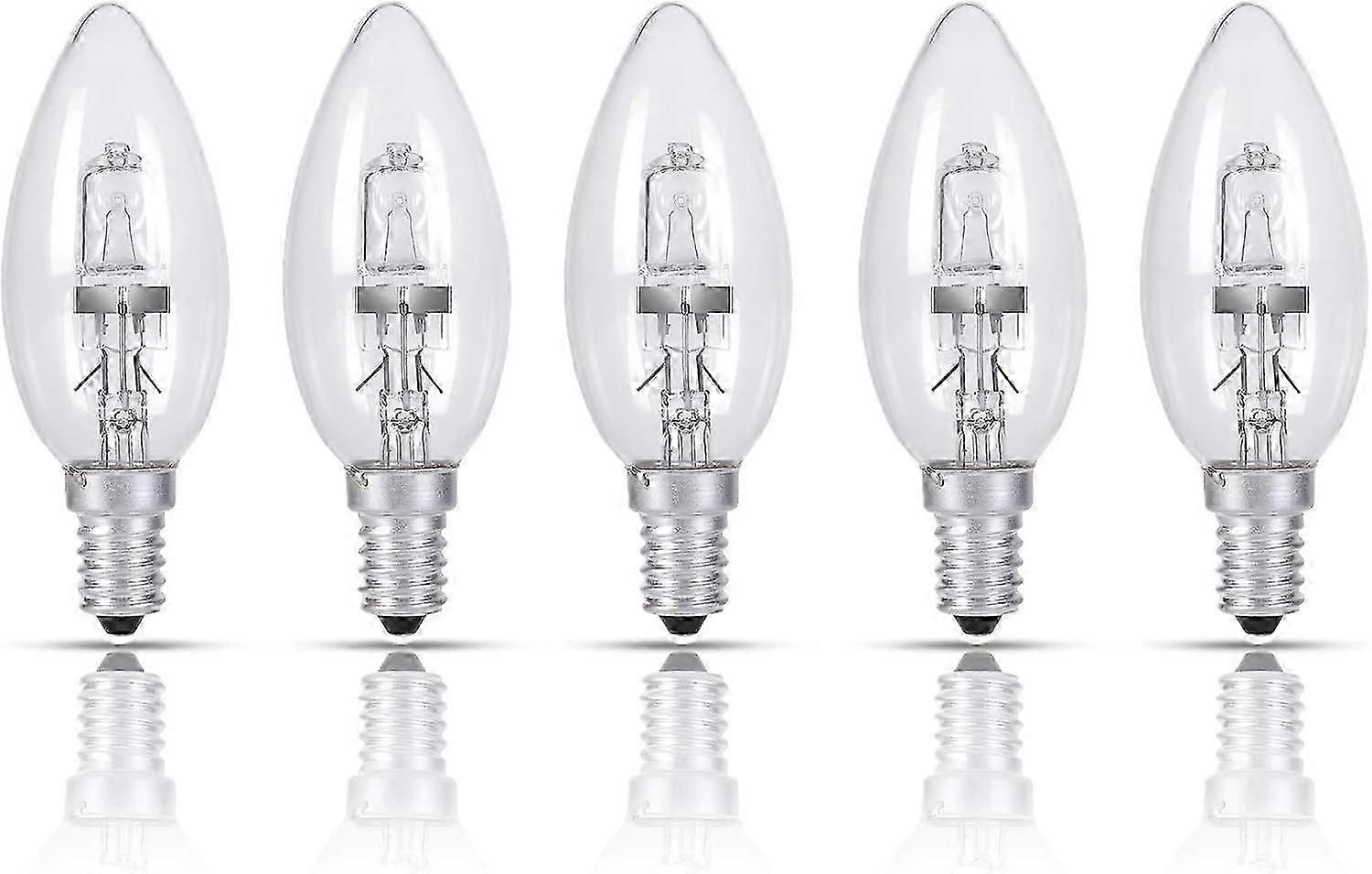 5 Pack E14 220V Halogen Candle Bulbs 25W Dimmable Energy Saving