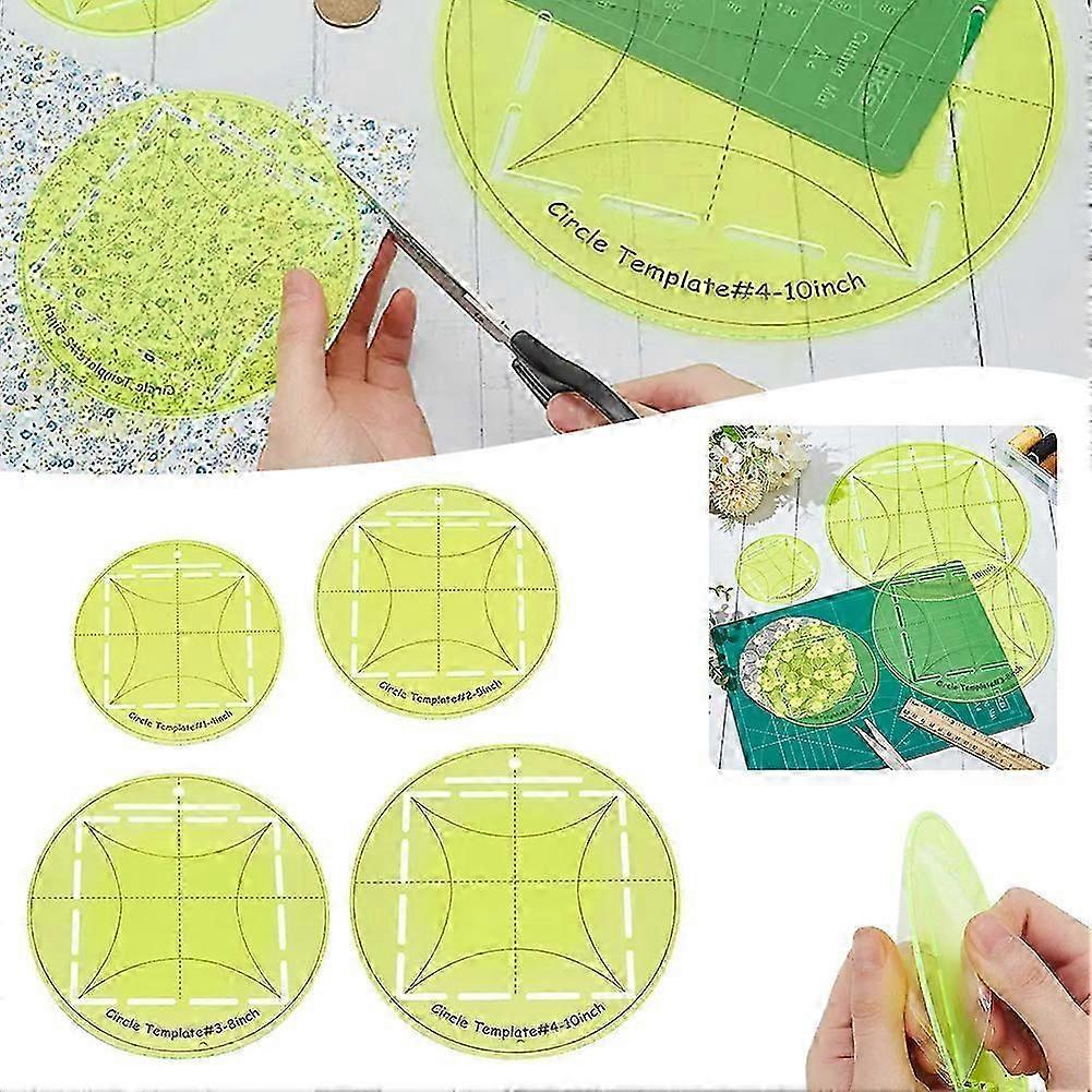 Circle Template for Quilting Projects - Plastic Ruler Set