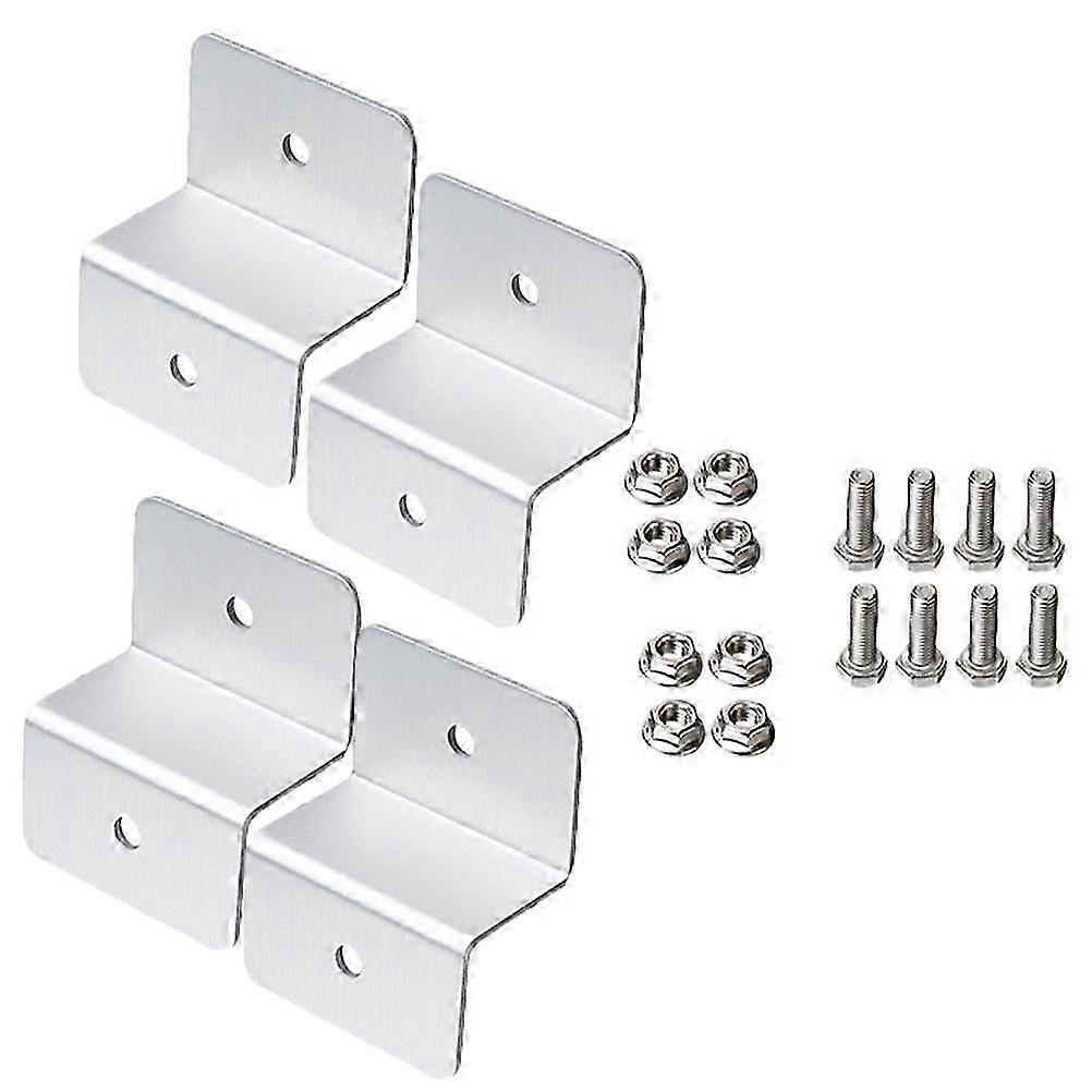 4 Pcs Stmnt Solar Panel Mounting Clamps Solar Panel Brackets Rv Solar Panel Grid Bracket