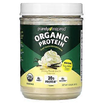 Purely Inspired, proteína en polvo orgánica de origen vegetal, sabor vainilla francesa cremosa, 567 g (1,25 lbs)