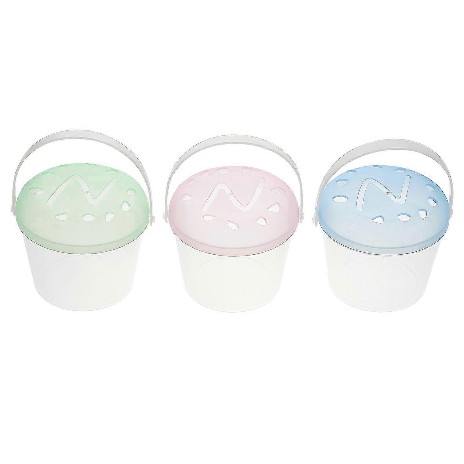 Handheld Small Pets Carrying Boxes compatible with Storage 3Pcs Assorted Color Plastic