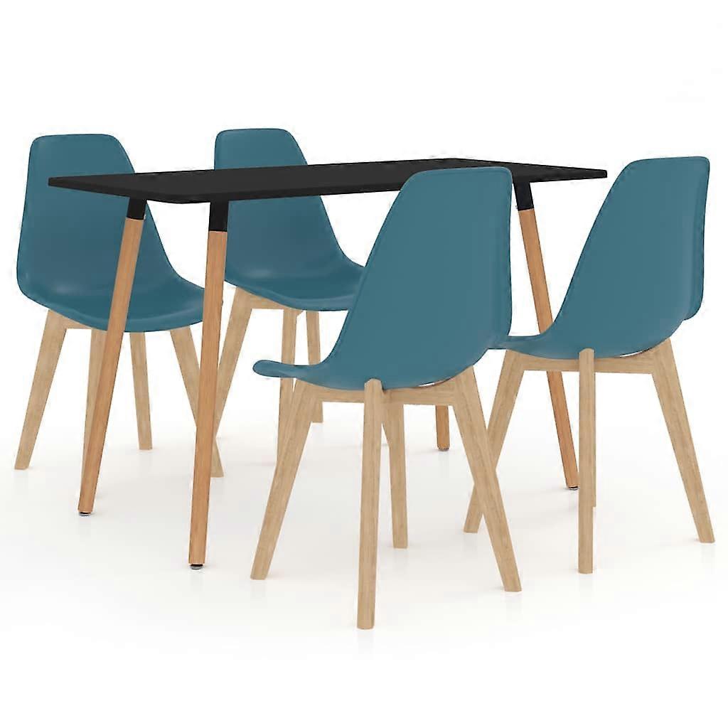 vidaXL 5-delige Eethoek turquoise