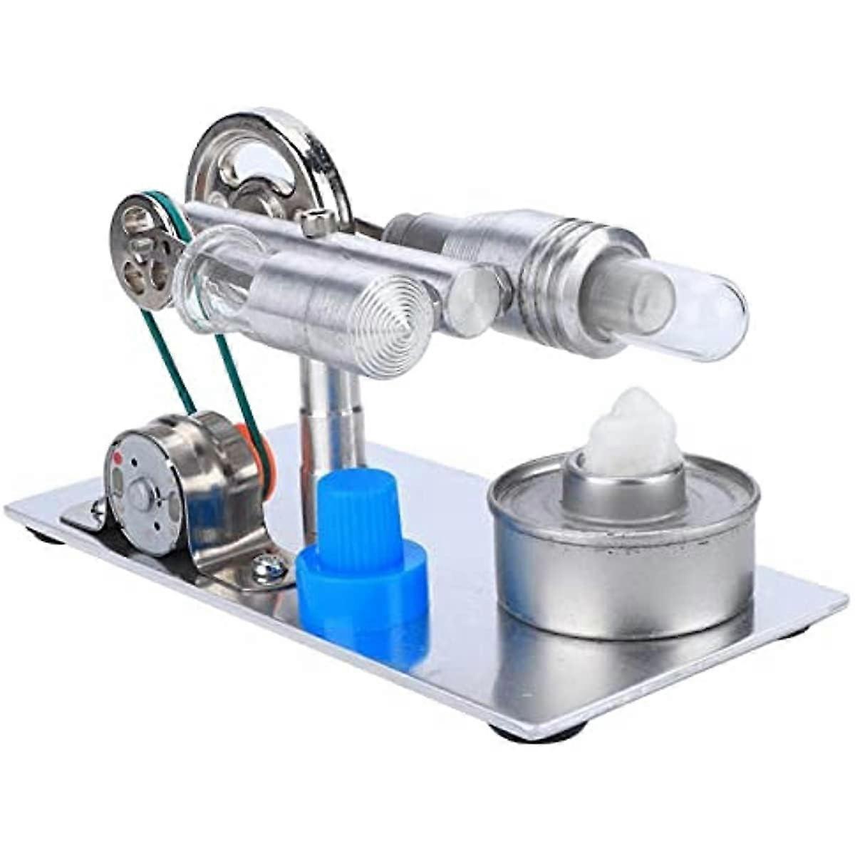 Mini Stirling Engine Model for Physics Learning and Power Generation, Compact Durable Design