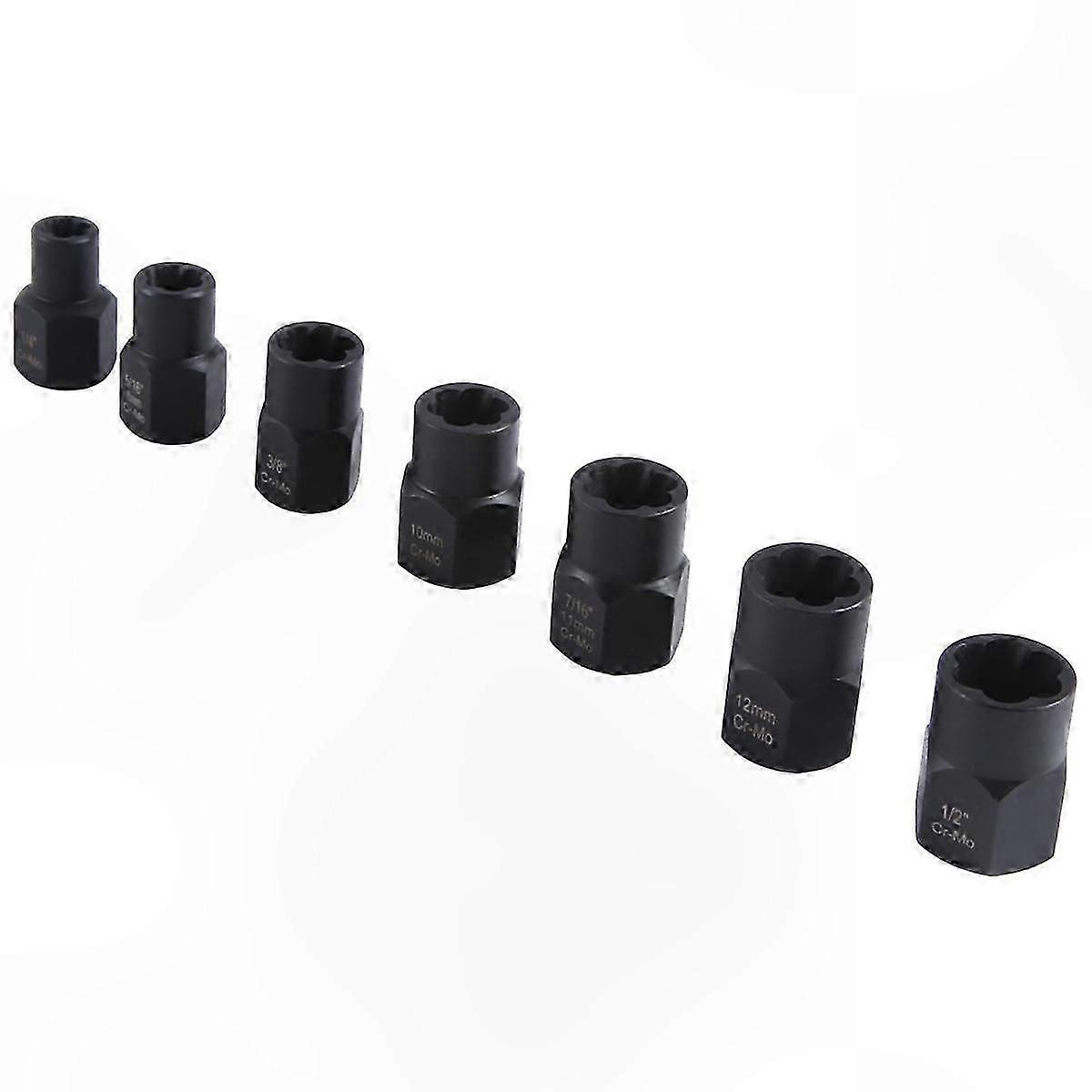 Socket Set for Removing Stripped Bolts and Nuts, 13-Piece Extraction Tool Kit