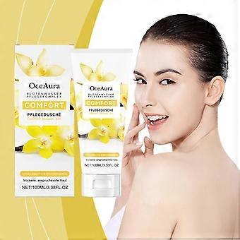 Oceaura 100 ml Detergente corpo leggero idratante a base vegetale al gusto di vaniglia. Formula delicata e idratante per tutti i tipi di pelle.