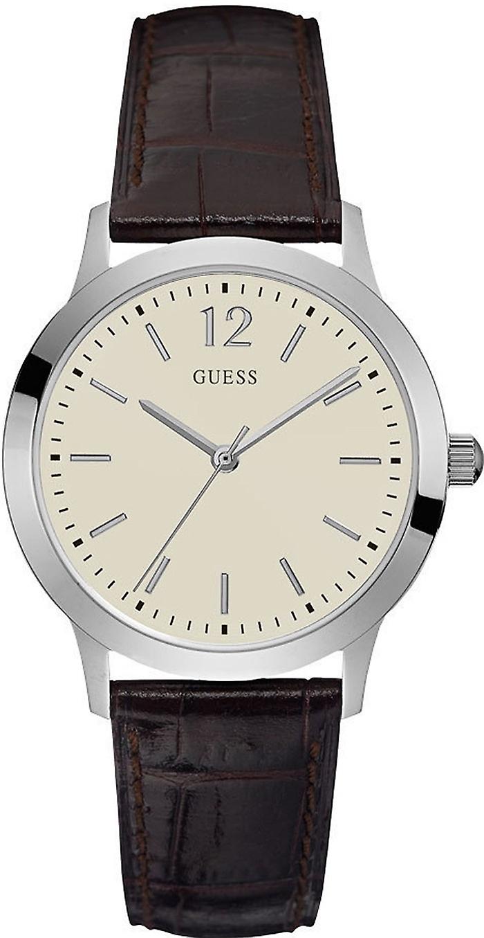 Guess-exchange Women's Analog Quartz watch with cowhide bracelet W0922G2