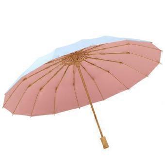 Compact Folding Umbrella with WindResistant Design, Wooden Handle, QuickDry Canopy, Durable Frame