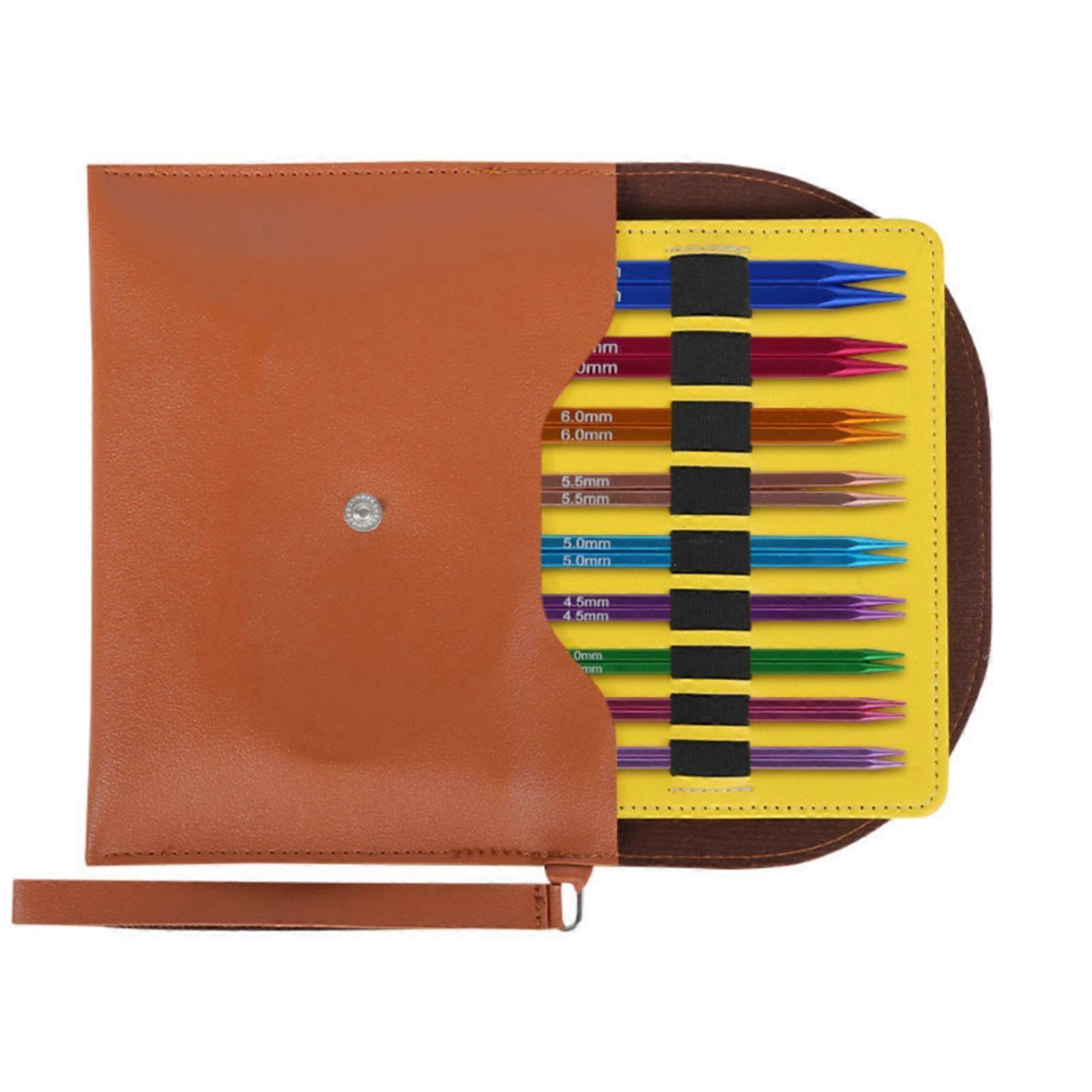 Interchangeable Knitting Needle Kit Color-Coded for Travel, Crafters