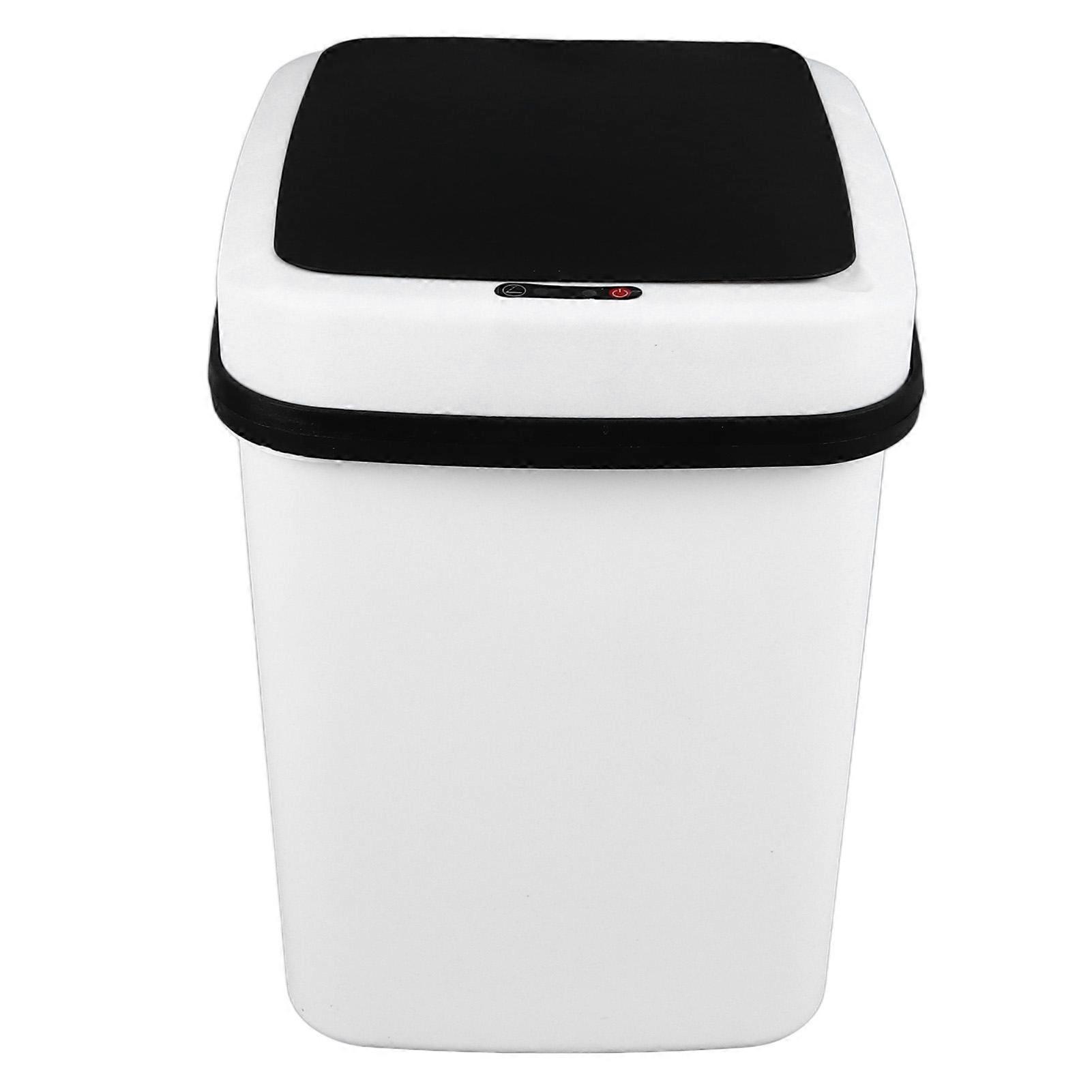 Smart Trash Can Large Capacity LED Light Automatic Motion Sensor Waste Bin with Button for Home Use
