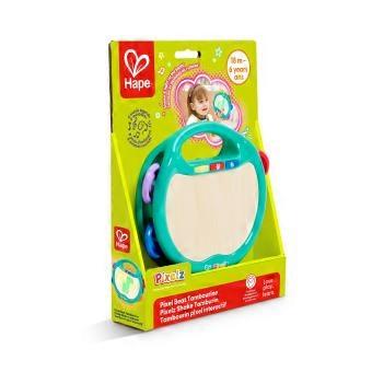 Hape Pixelz Shake & Tap Tamburin med 3 lägen, färgglada ljus