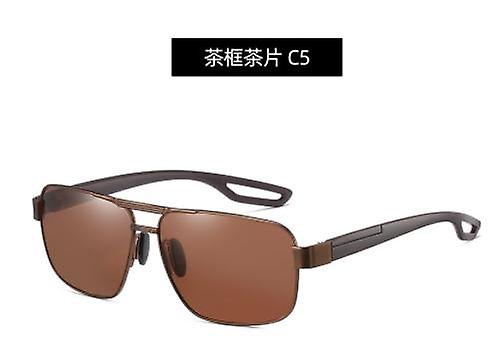 Ny Pc Square Polarized Briller Mote Rustfritt Stl Solbriller For Menn Og Kvinner