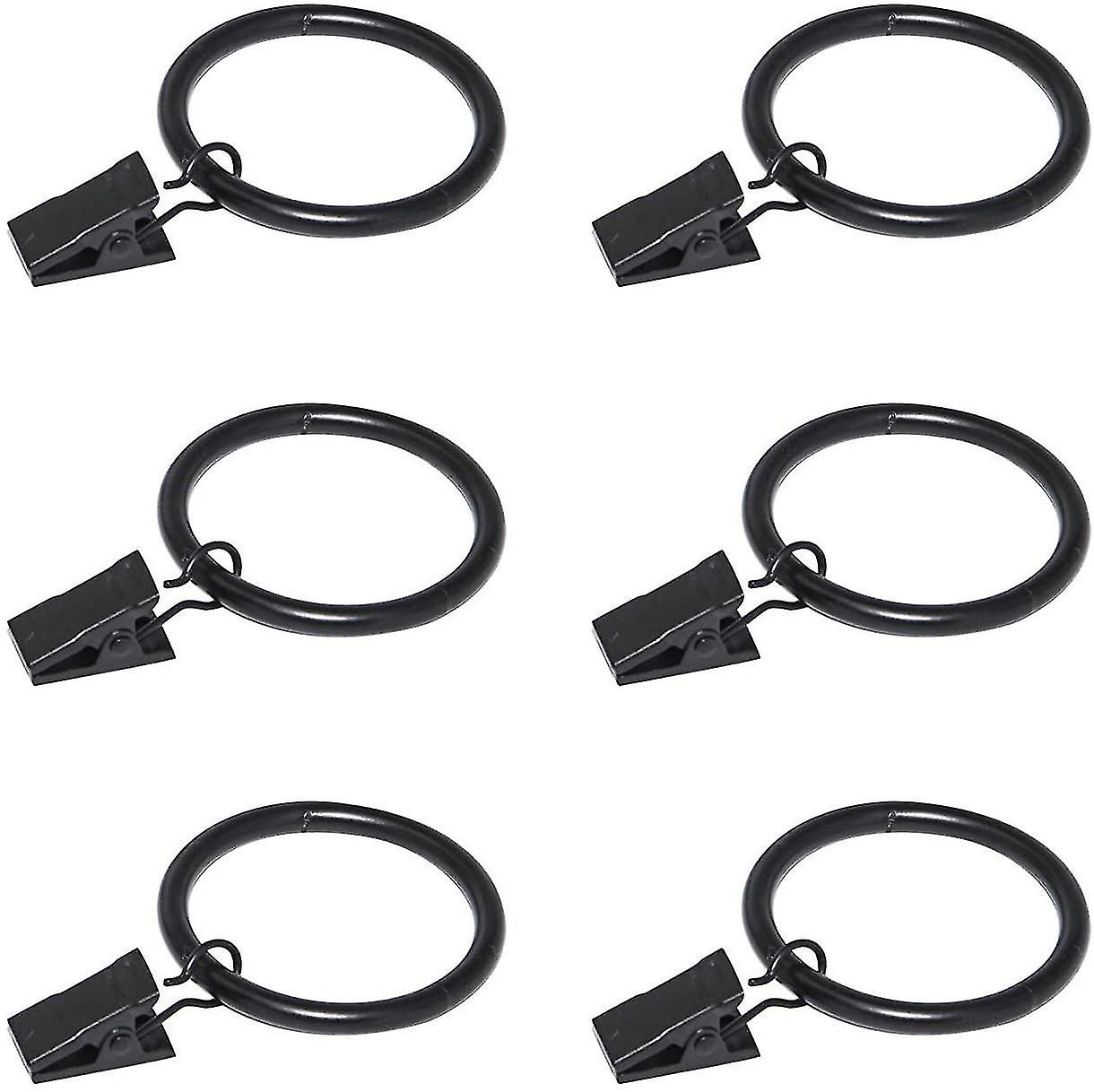 30 Pcs Metal Curtain Rings With Hooks For Fixing The Curtains
