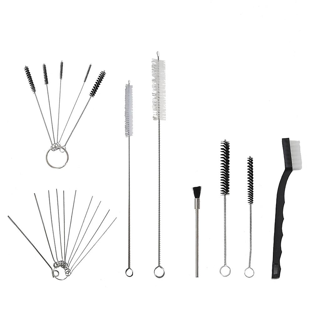 17pcs Spray Lance Nozzle Cleaning Repair Tool Needle Brush Kit Set