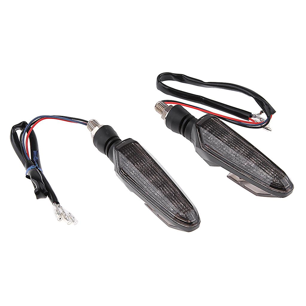 Pair Motorcycle Universal LED Turn Signal Lamp Blinker Indicator Tail Light Blue