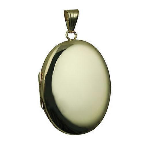 9ct Gold 35x26mm plain oval Locket