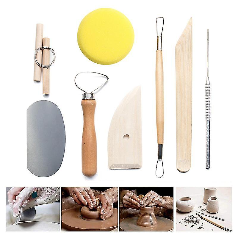 Pottery Clay Sculpting Tools, 42 Pack Clay Modelling Tool Set Ceramic Polymer Wood Carving Tools Kit