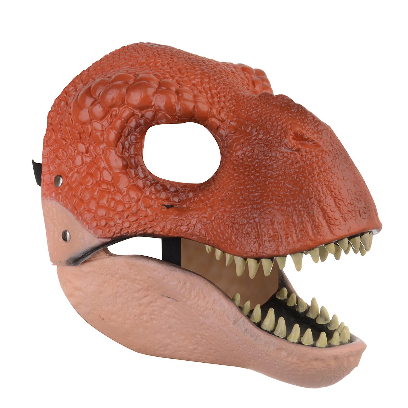 Mengxi Dinozor Yüz Kapağı Hareketli Ağız Anti-solma Narin Yüksek Simülasyon Canlı Rol Yapma Sahne Hafif Cadılar Bayramı Partisi Tyrannosaurus Dino Headg