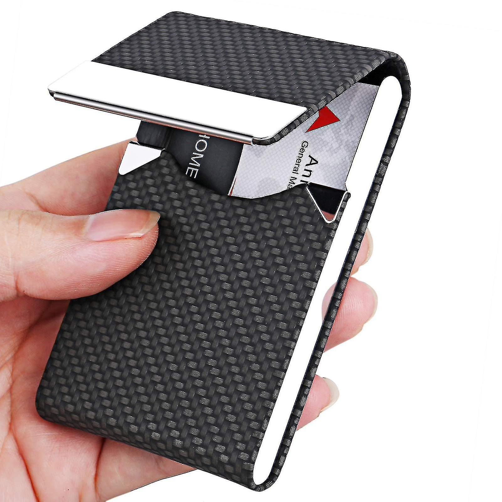 Pu Leder Metall Visitenkartenhalter Etui