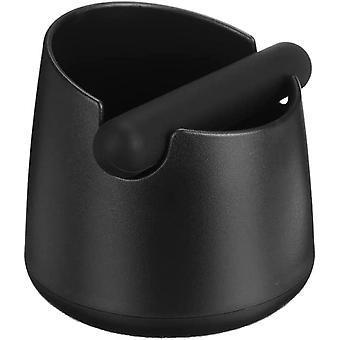 Coffee Tray with a Small Bristle Brush Black Espresso Knock Box Rubber with Removable Bar for Restaurants, Bars