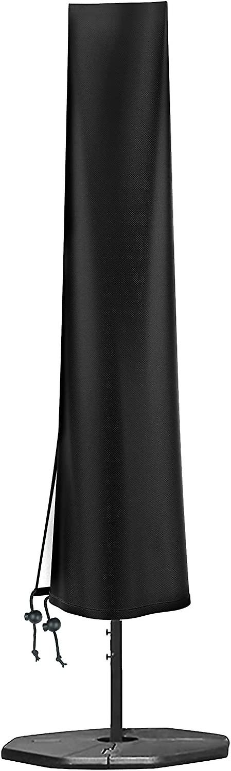 Parasol cover - For standing parasol - 190x50x30cm - black - Waterproof - 210D Oxford cloth - With zipper, drawstring and storage cover - Waterproof