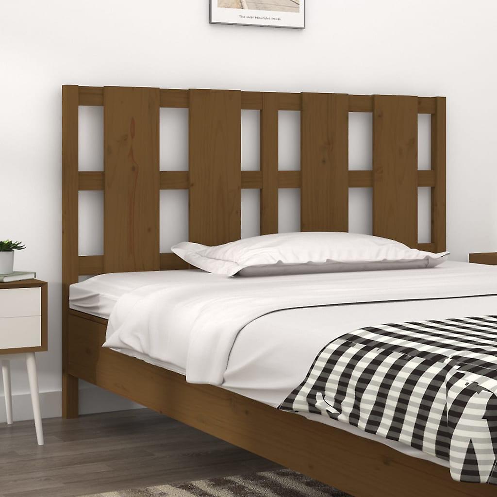 Headboard Honey Brown 145.5x4x100 cm Solid Pine Wood