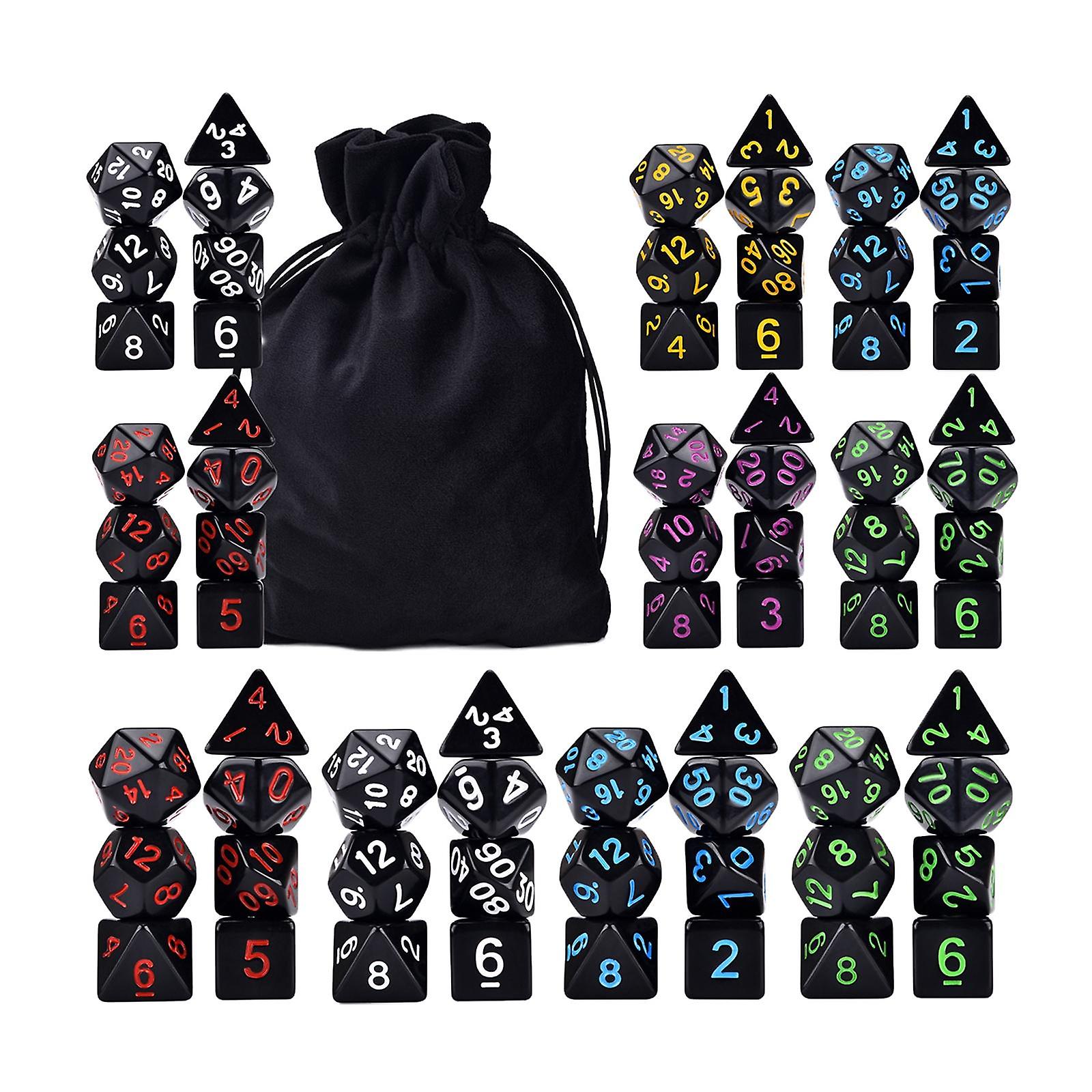 70 stk akryl polyedrisk terningesæt D4-D20 til rollespil DND Bar legetøj