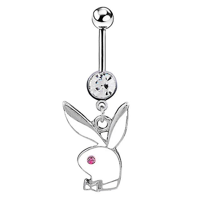 Cute Rabbit Fox Dangle Belly Pępek Piercing Button Ring Wysoka jakość
