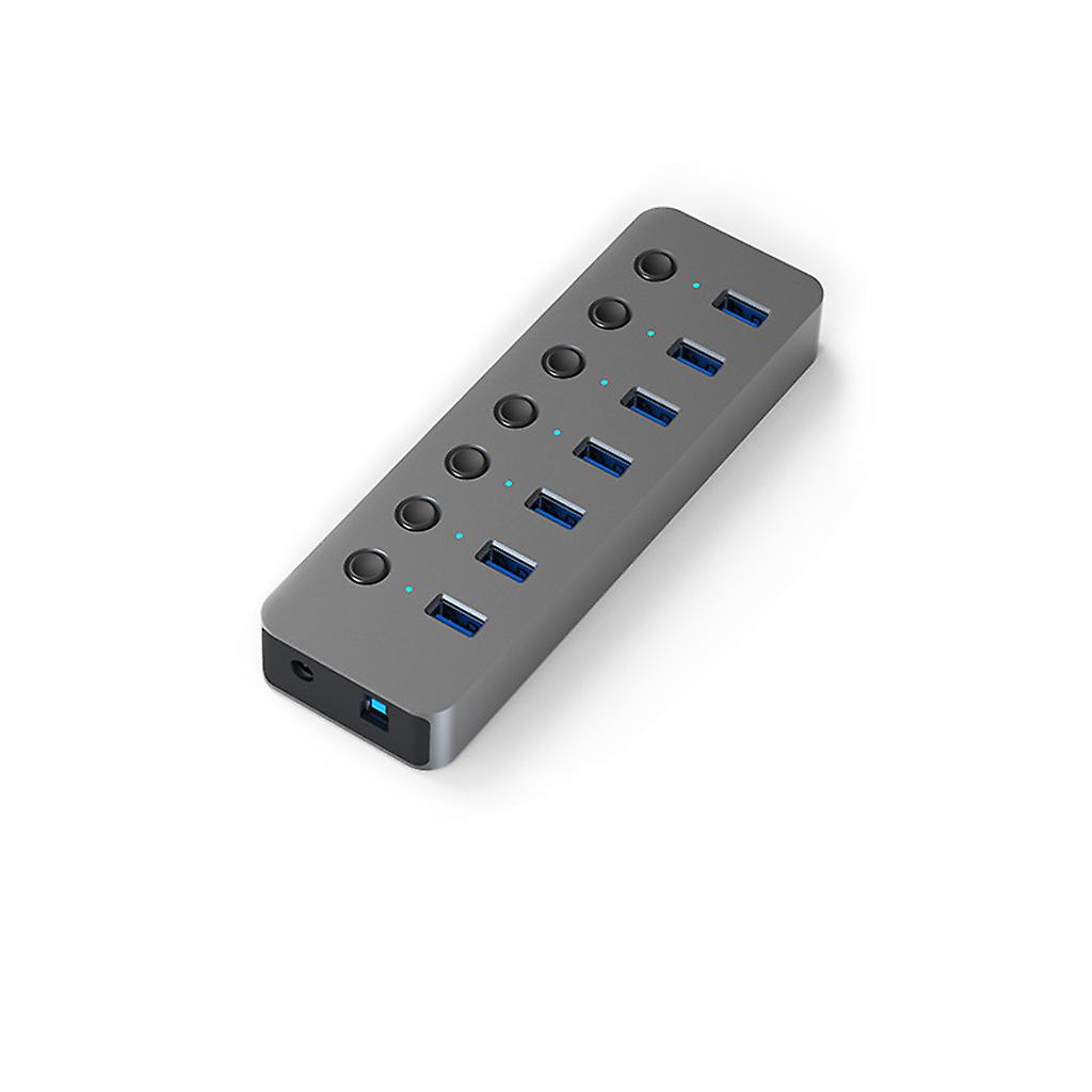 Blueendless Data Transfer Splitter 7/10Port Hub With Switch USB3.0