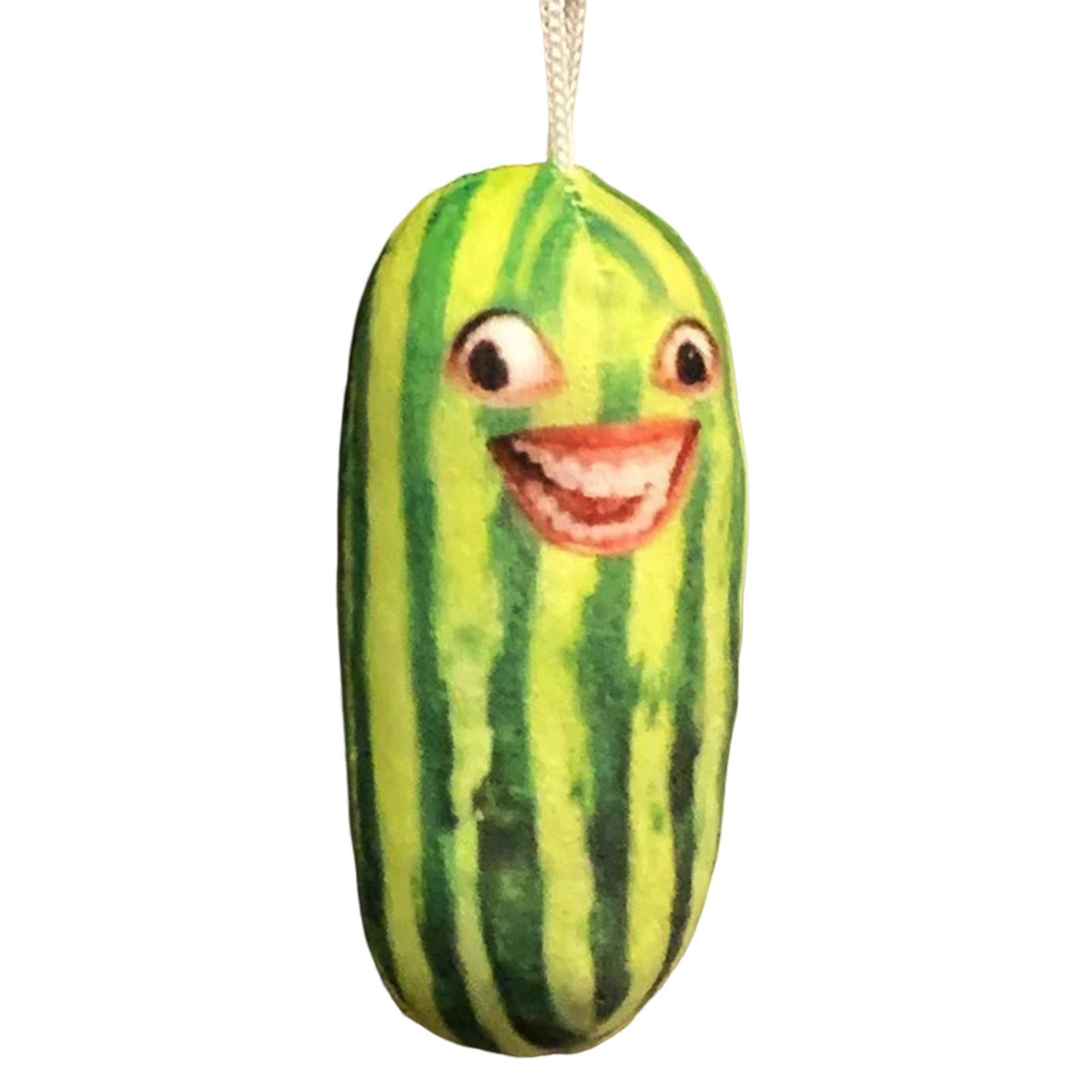 Mini Stuffed Watermelon Strips Pendant Convenient Easy-to-hang Plush Keychain For Car Key Plush Pendant