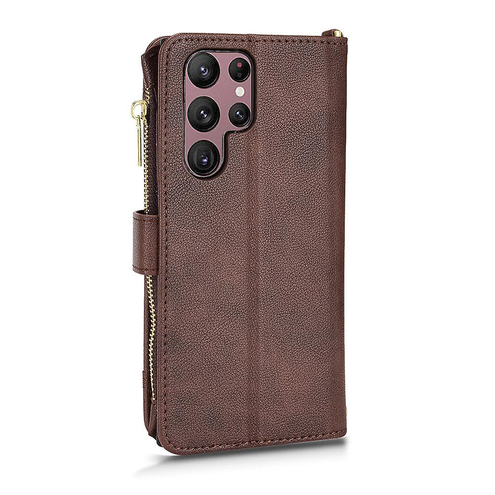 Stylish Pu Leather Wallet Case For Samsung Galaxy S22/s22+/ultra - Multi-functional & Multi-card Slots