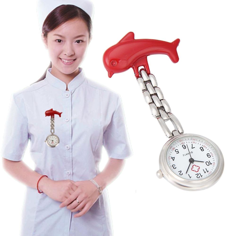 Dolphins Style Nurse Round Quartz Wristwatch