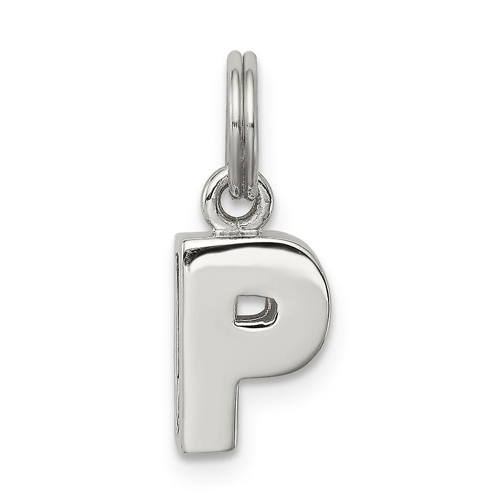 女性のための925スターリングシルバーPチャームペンダントネックレス - 1.4グラム