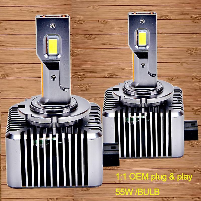 2pcs Canbus D1s Led Headlight  Plug And Play D4s D2s D3s 55w 6000k White Auto Led Light