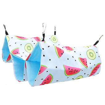 Hamster Tunnel Hammock Double Layer Hanging Hammock Cage for Small Pets Parrot Sugar Glider Ferret