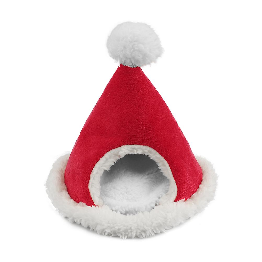 Christmas Guinea Pig Bed Fleece Small Animals Bed Hamster Mini House for Dutch Pig Sugar Glider Hedgehog