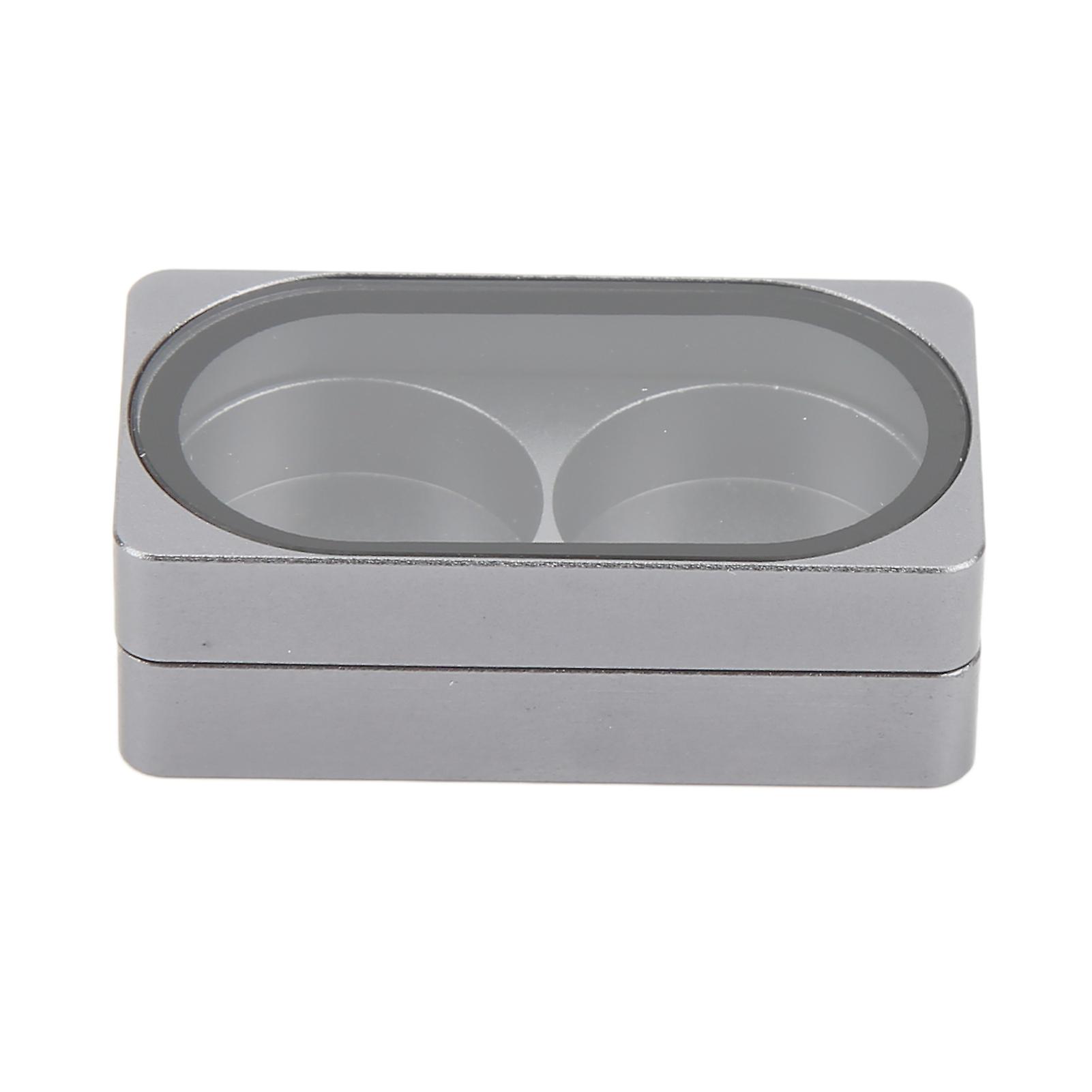 Cue Tip Storage Box Aluminium Alloy Magnetic Suction Cue Tip Container for Billiards Players