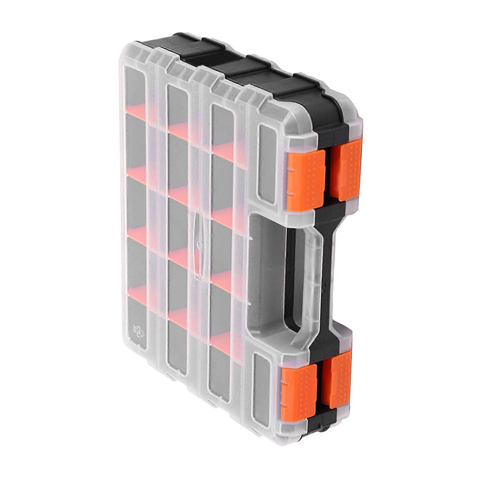 Parts Box PP Grid Design Thickened Removable Compartment Stable Classification Storage Box Double Side   32 X 27 X 8