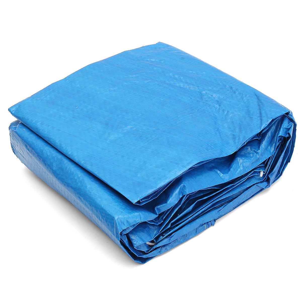 GreenZech Couverture de piscine circulaire Roller Fit 8/10/12 pieds de diamètre Feuille de bâche de