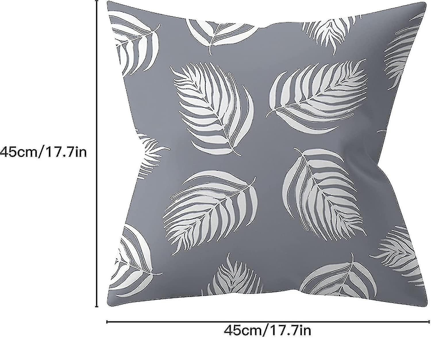 クッションカバー45 x 45cmパック4ホームピローケース読書枕ガーデン家具屋外クッションベンチソファリビングルームの装飾に適した(gre