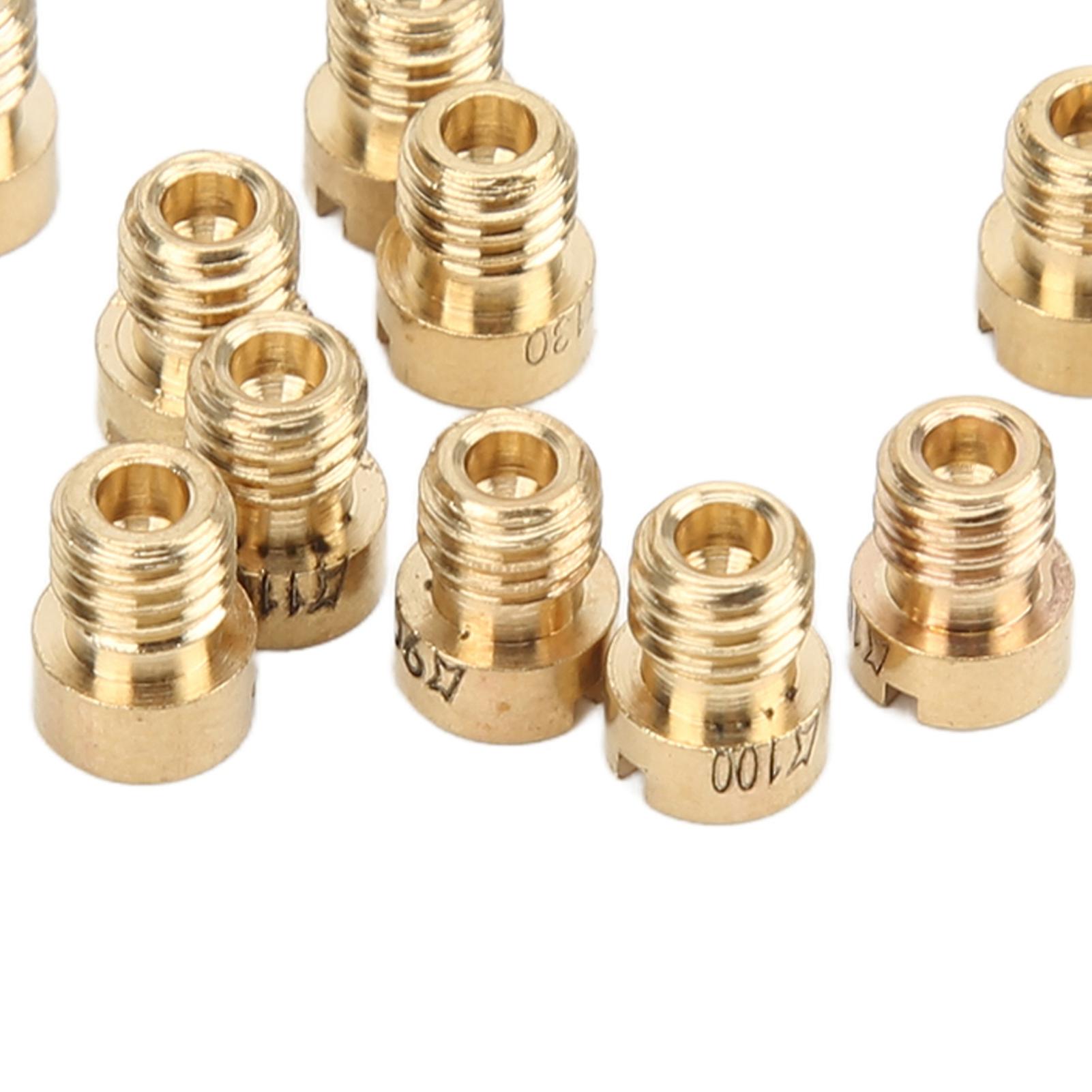 10Pcs/Set Carburetor Main Jet Solid Brass Replacement for Mikuni VM TM TMX Carb 200‑290