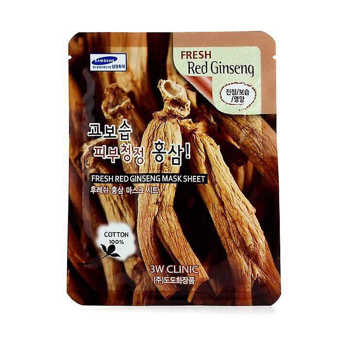3W Clinic Mask Sheet - Fresh Red Ginseng 10pcs
