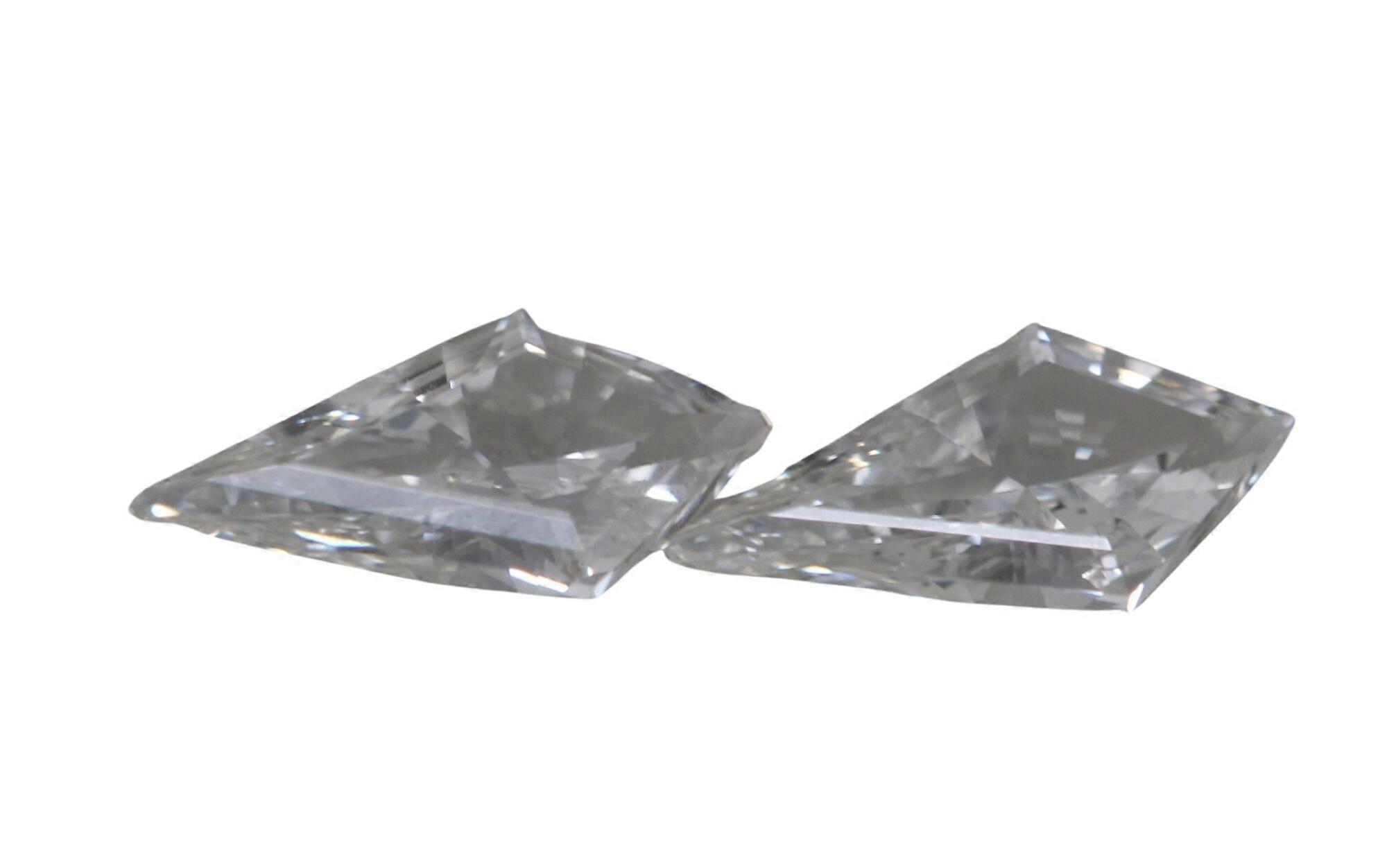 A Pair of Kite Cut Natural Mined Loose Diamonds (0.77 Ct,H Color,VS1 Clarity)
