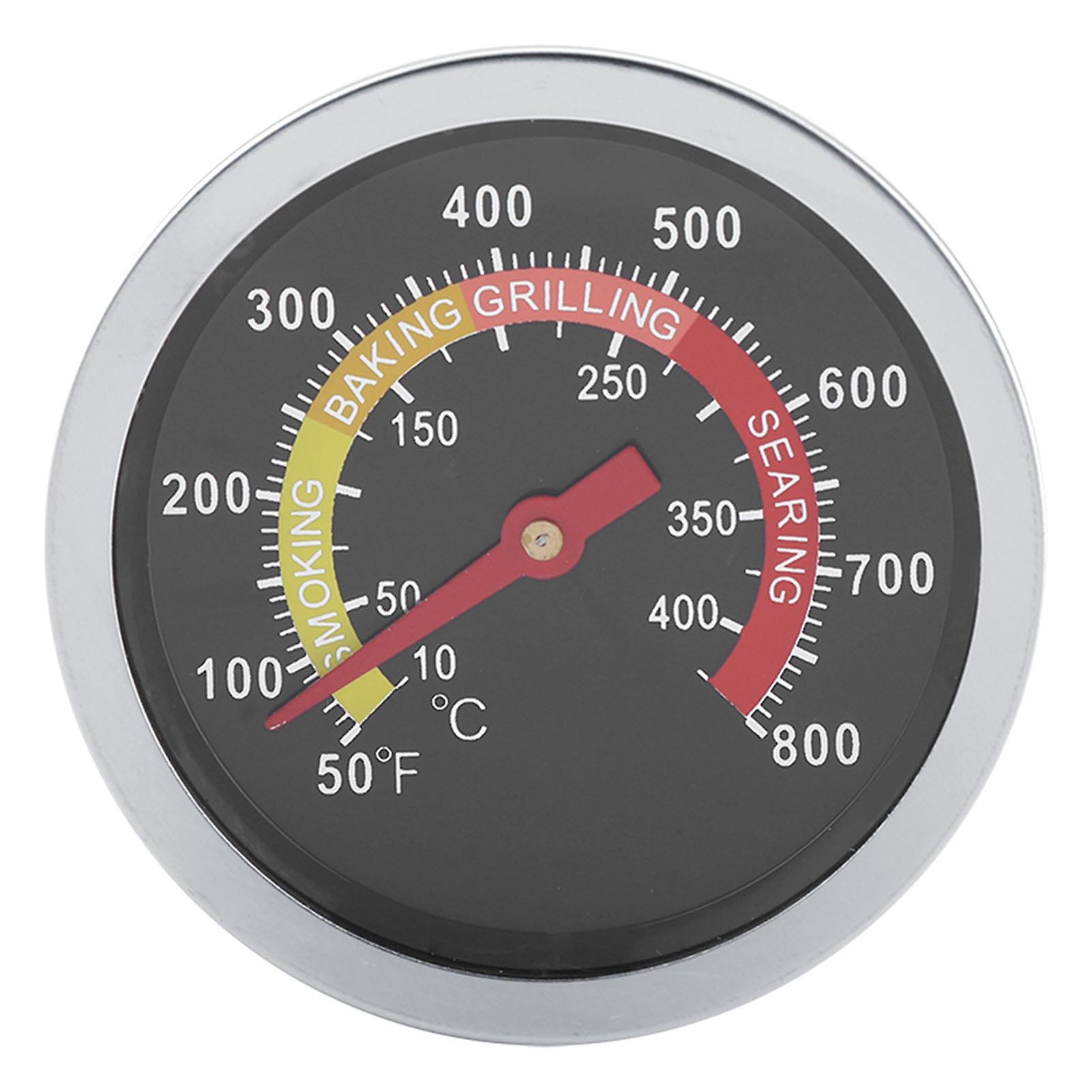 Thermomètre de barbecue en acier inoxydable de 50 à 800 °F pour la cuisson au barbecue