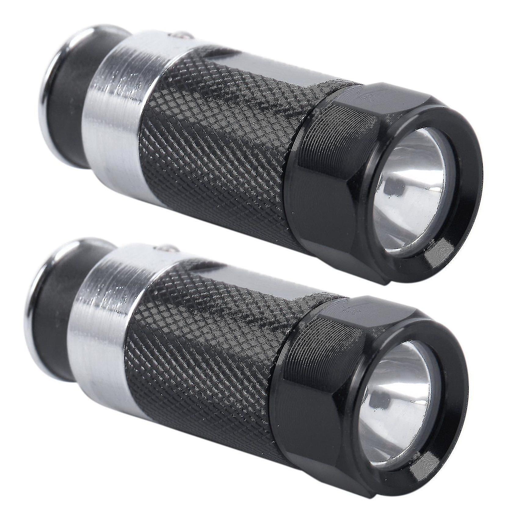 2pcs Mini Led Flashlights Car Cigarette Lighter Led Rechargeable Flashlight-AK